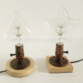 High quality antique style 110v 220v decoration wood edison lamp base with switch